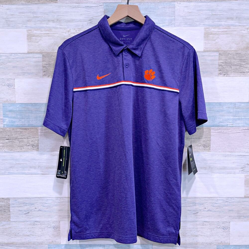 Clemson University Tigers Nike On Field Performance Polo Football Mens Medium